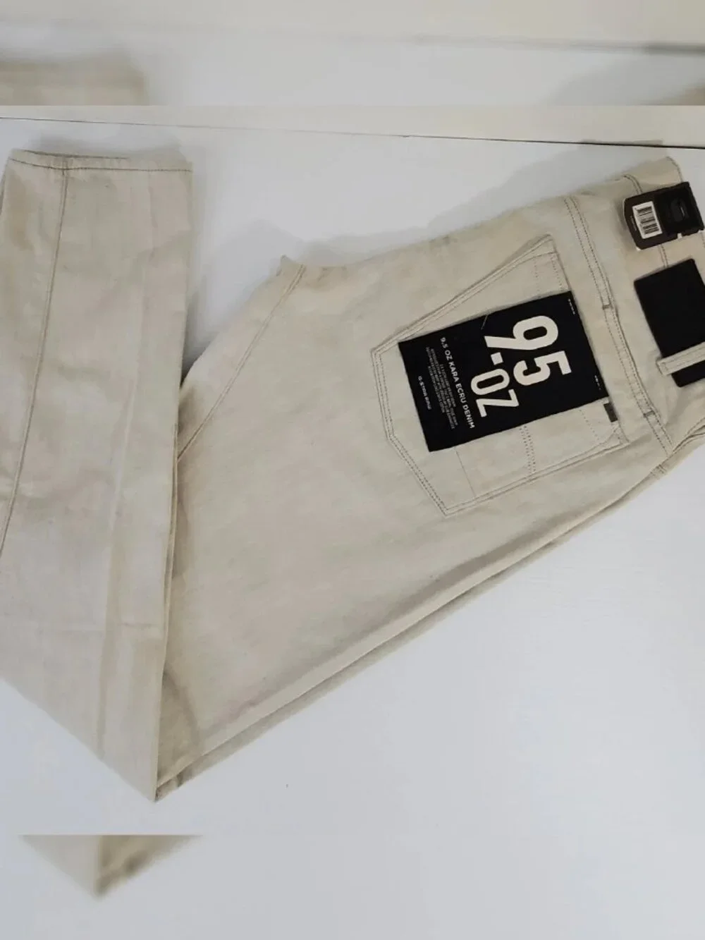 G-STAR RAW SCUTAR 3D SLIM TAPERED DENIM PANT WOMEN'S SIZE W32 L34 COLOR ECRU